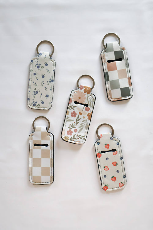 Chapstick Holder Keychain, Lip Balm & Stick Holder Keychain