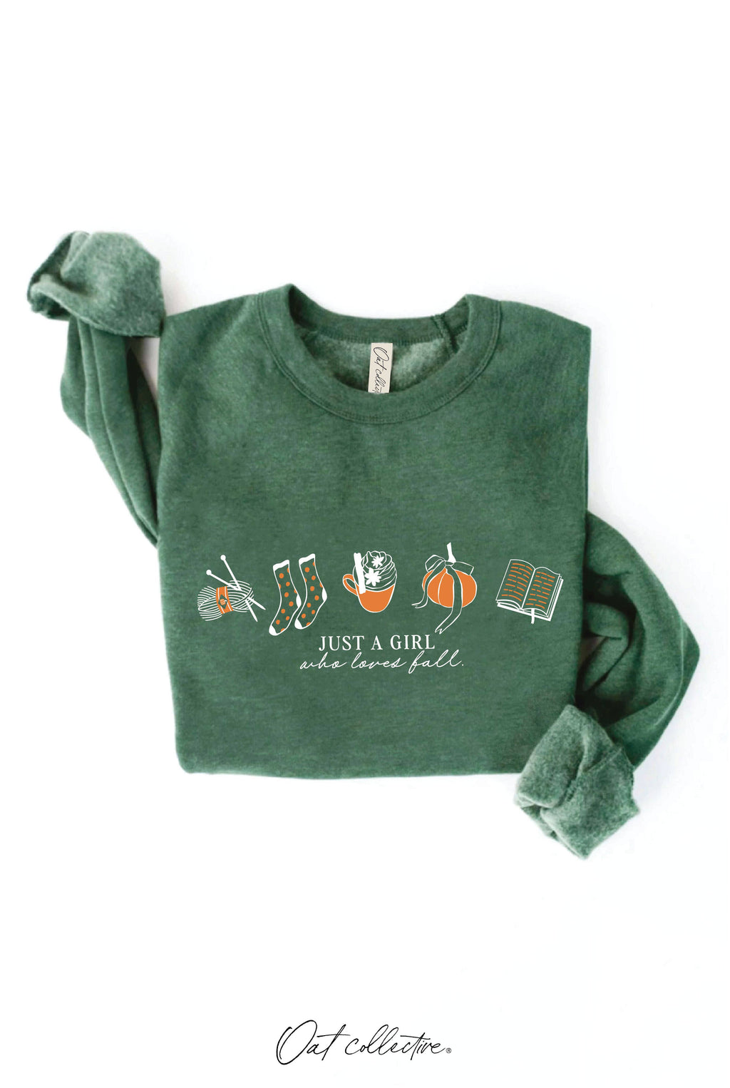 JUST A GIRL WHO LOVES FALL Graphic Sweatshirt