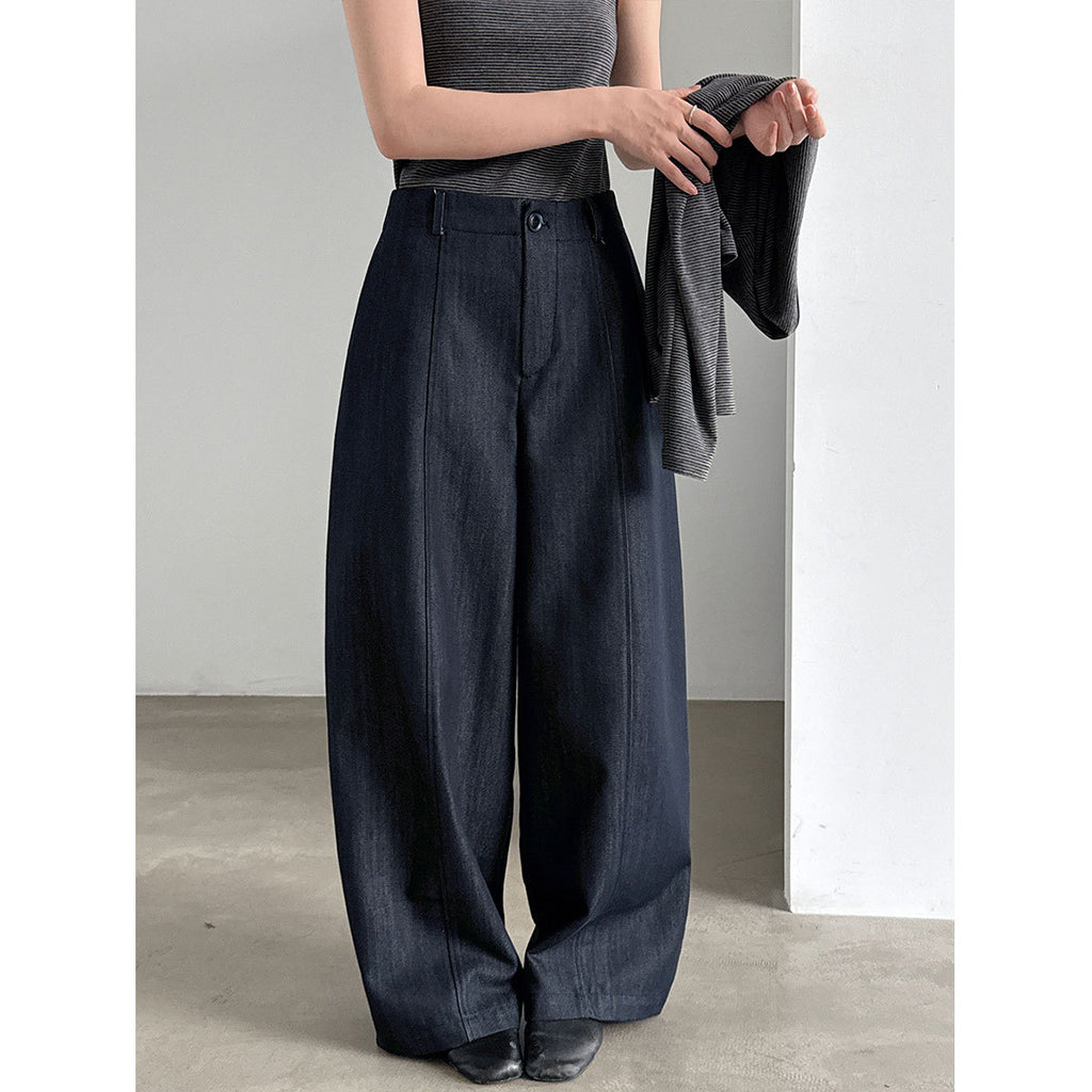 Drapey Wide-Leg Pants for Women High-Waisted Slimming Casual Office Trousers