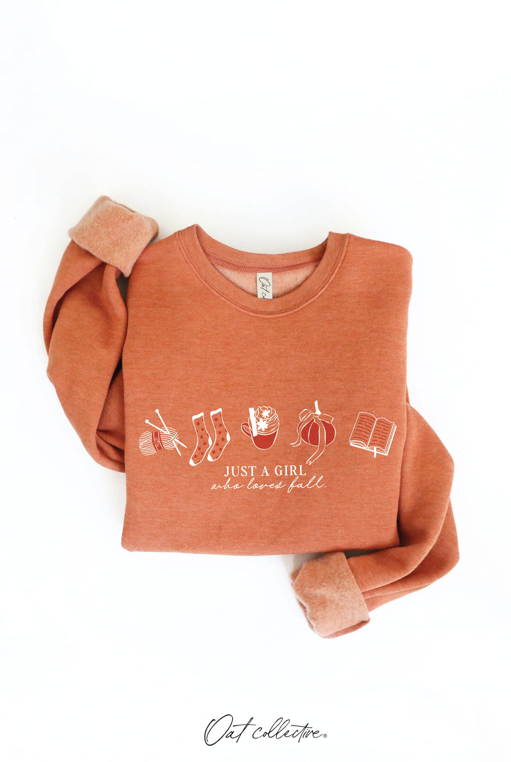 JUST A GIRL WHO LOVES FALL Graphic Sweatshirt