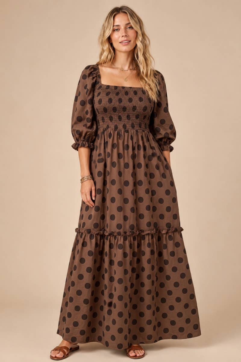 Polka Dot Maxi Dress