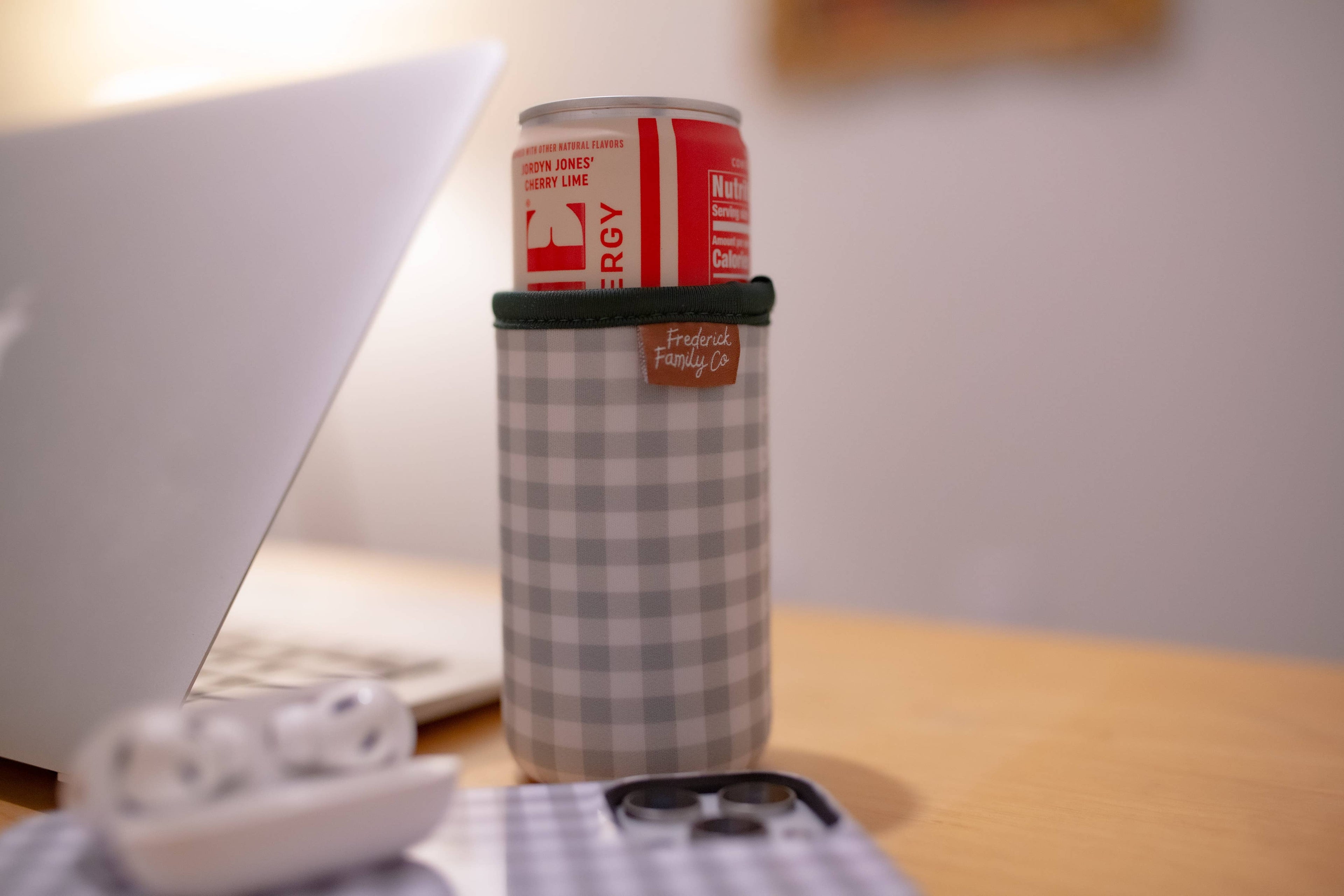 Slim Can Drink Sleeves- Reusable Neoprene Coolers with Aesthetic Patterns, 12oz Skinny Can Holder for Seltzer Energy Drinks