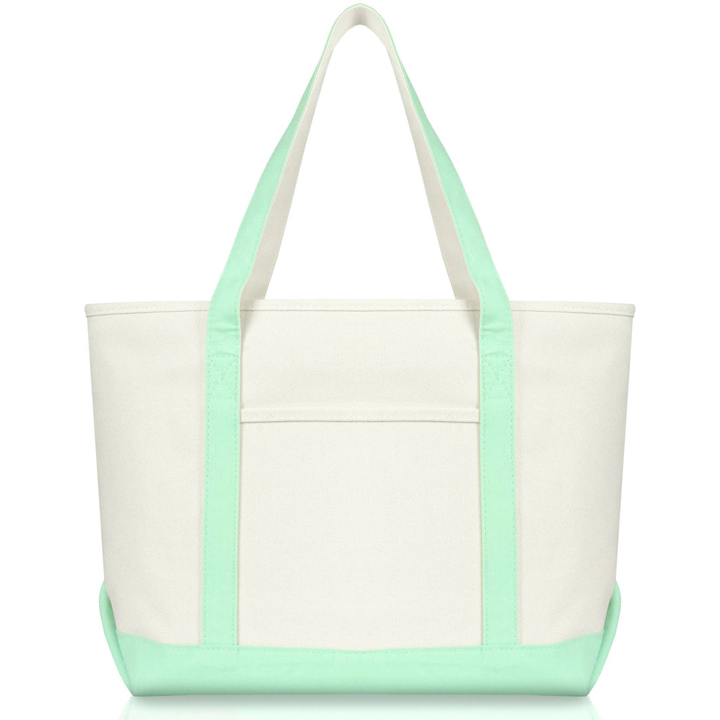 DALIX 23" Premium 24 oz. Cotton Canvas Shopping Tote Bag