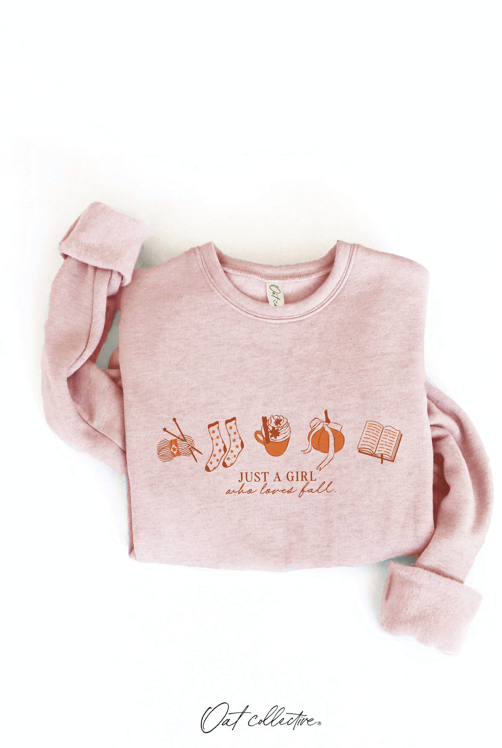 JUST A GIRL WHO LOVES FALL Graphic Sweatshirt