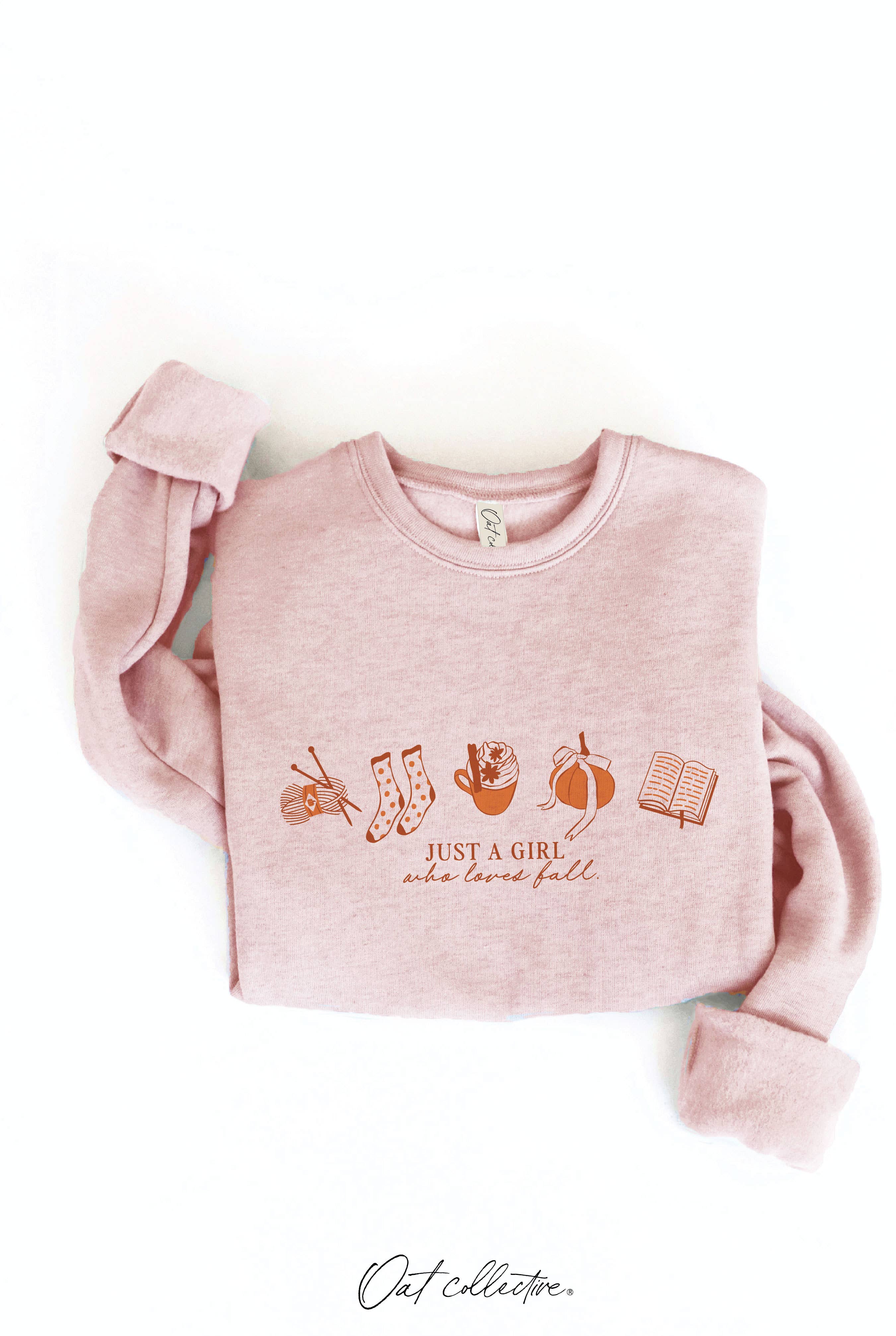 JUST A GIRL WHO LOVES FALL Graphic Sweatshirt