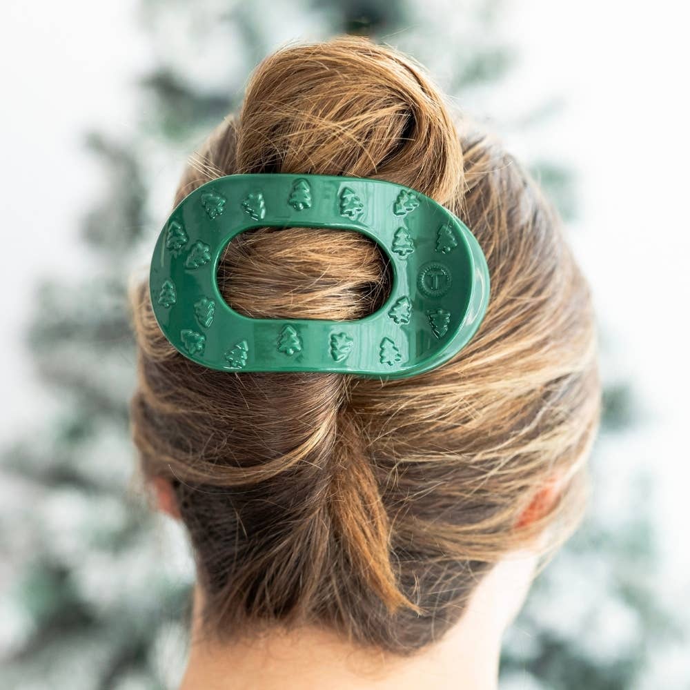 O Christmas Tree | Large | Flat Round Hair Clip