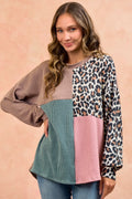 Look For Me Long Sleeve Rib Top