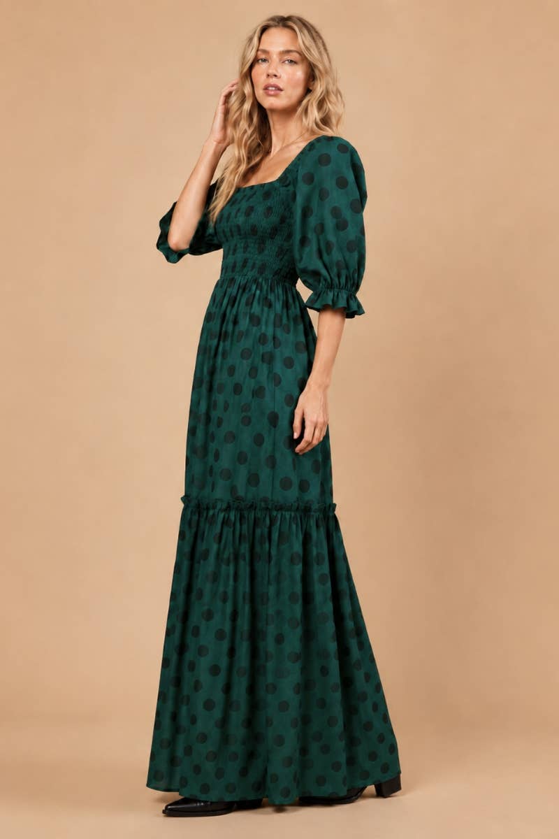 Polka Dot Maxi Dress