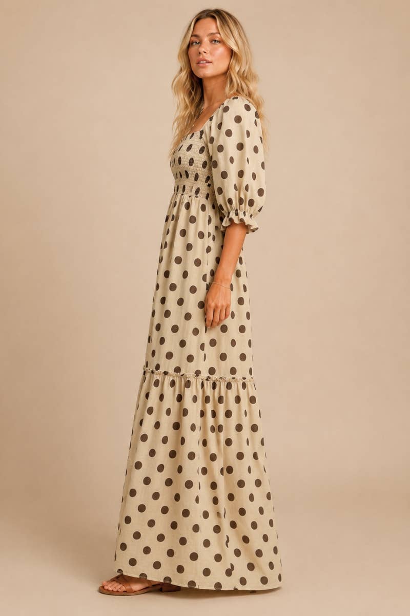 Polka Dot Maxi Dress
