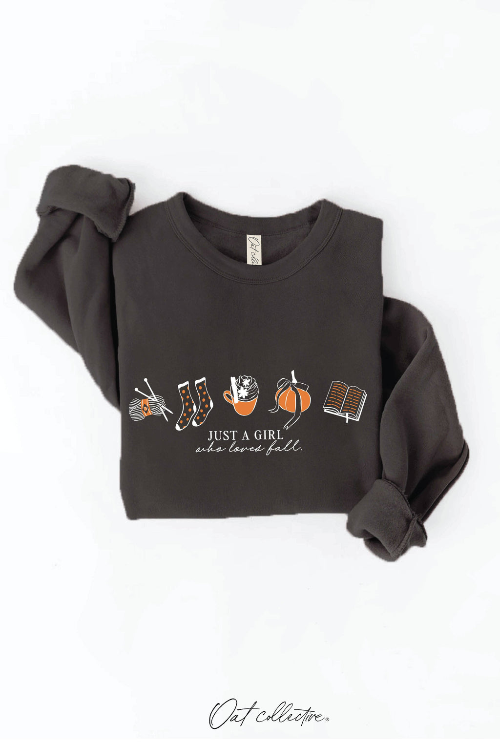JUST A GIRL WHO LOVES FALL Graphic Sweatshirt