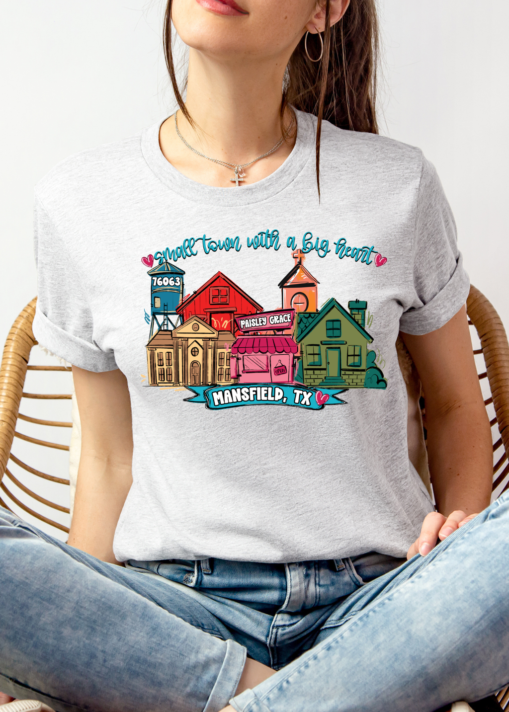 Small Town, Big Heart Custom T-shirts
