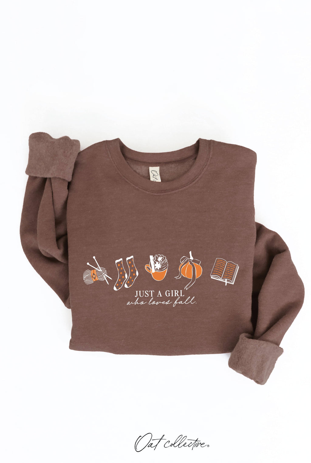 JUST A GIRL WHO LOVES FALL Graphic Sweatshirt