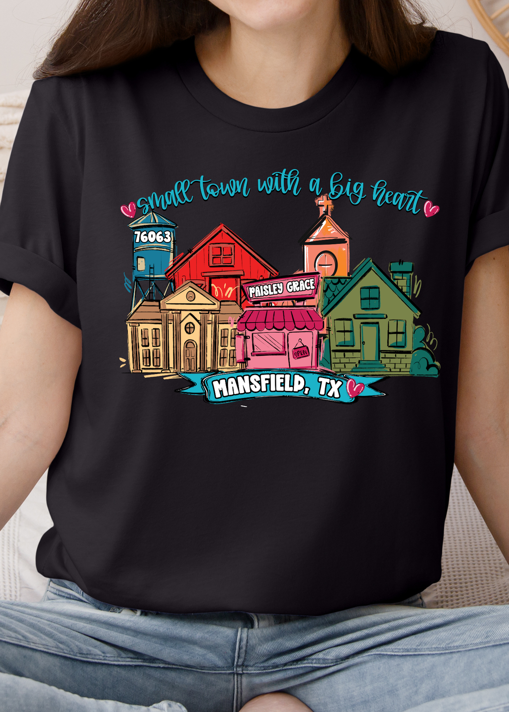 Small Town, Big Heart Custom T-shirts