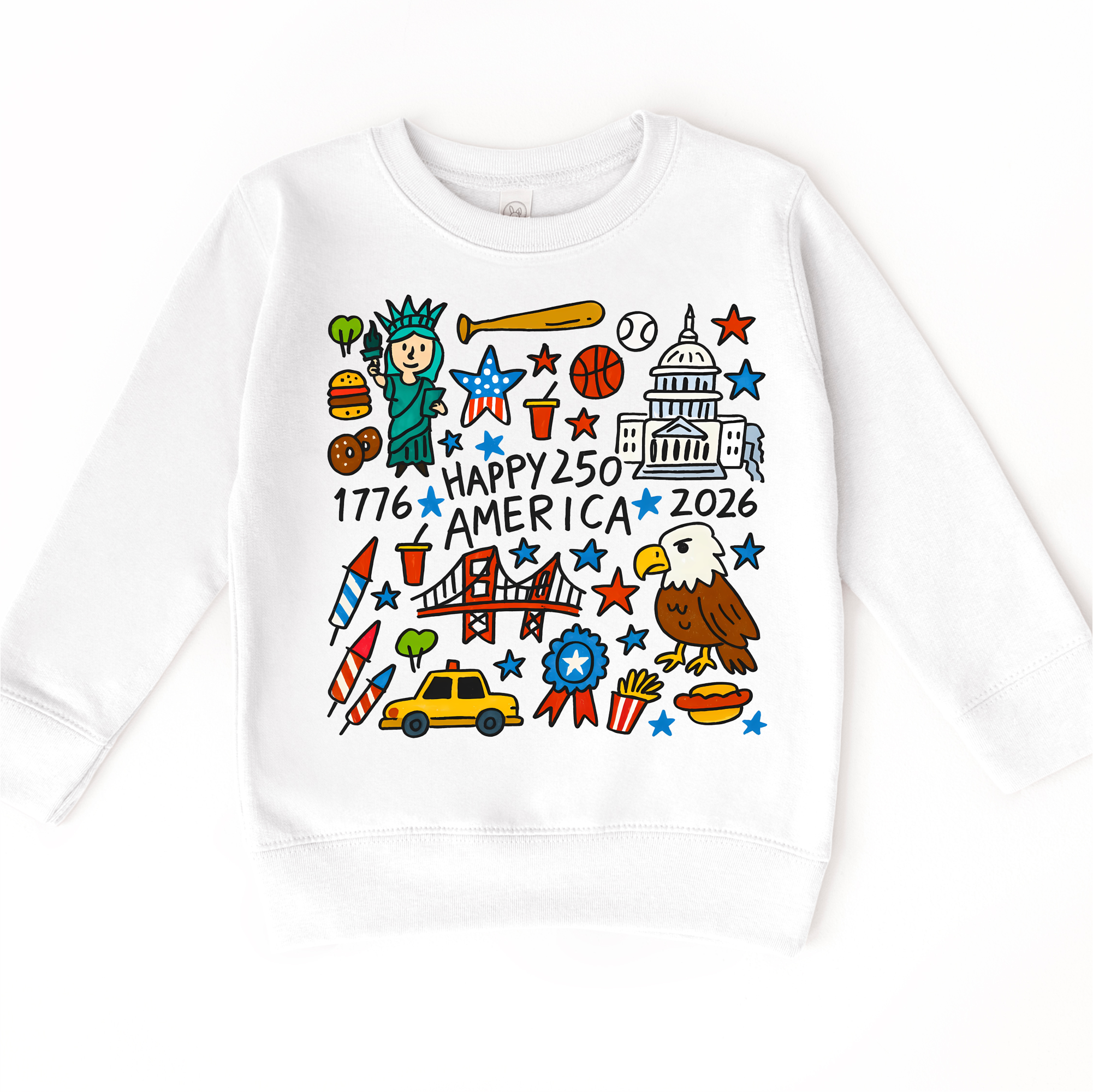 Happy 250 America Kids Shirt – Patriotic 4th of July Tee – USA 250th Birthday Toddler Shirt (2026)