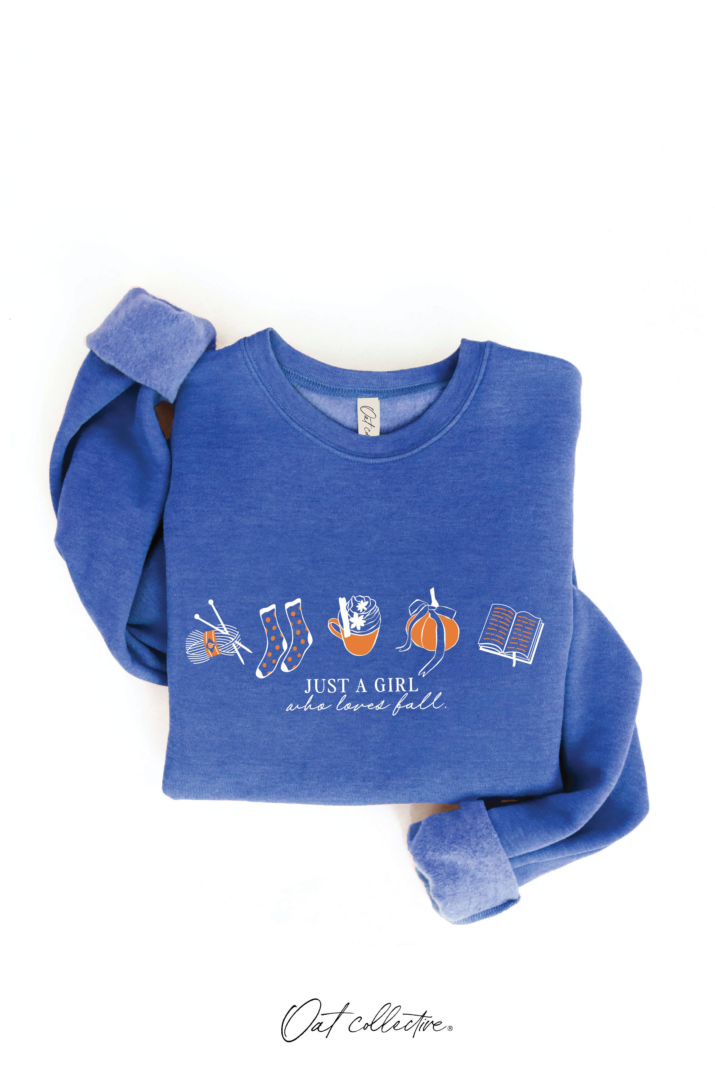 JUST A GIRL WHO LOVES FALL Graphic Sweatshirt