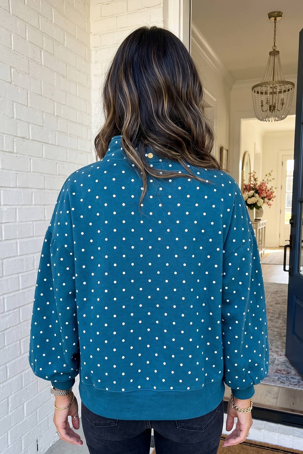 LAS Chocolate Chip Polka Dot Pullover Sweatshirt (S-XL)