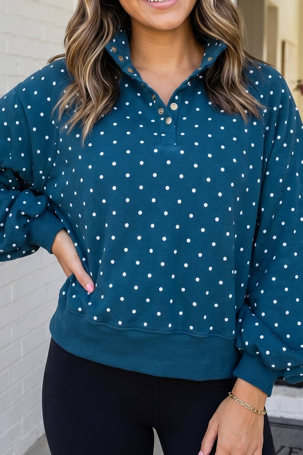 LAS Chocolate Chip Polka Dot Pullover Sweatshirt (S-XL)