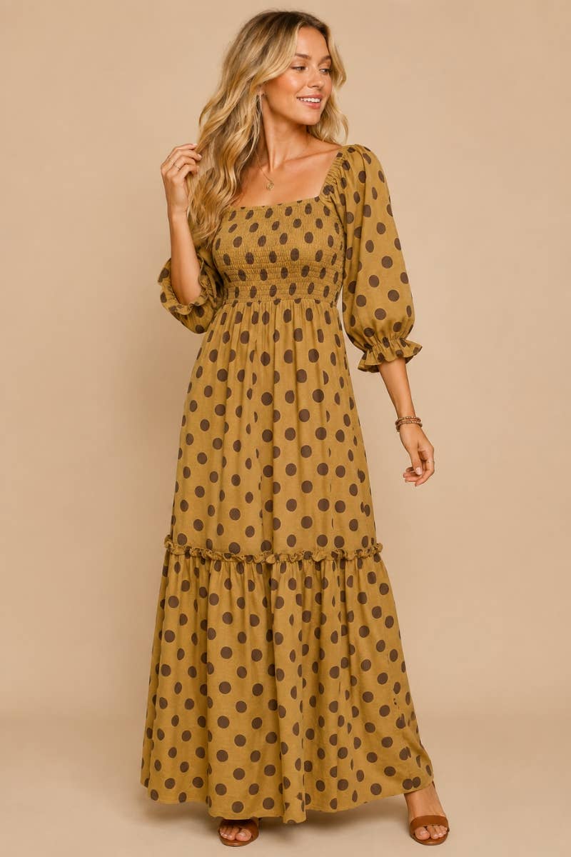Polka Dot Maxi Dress