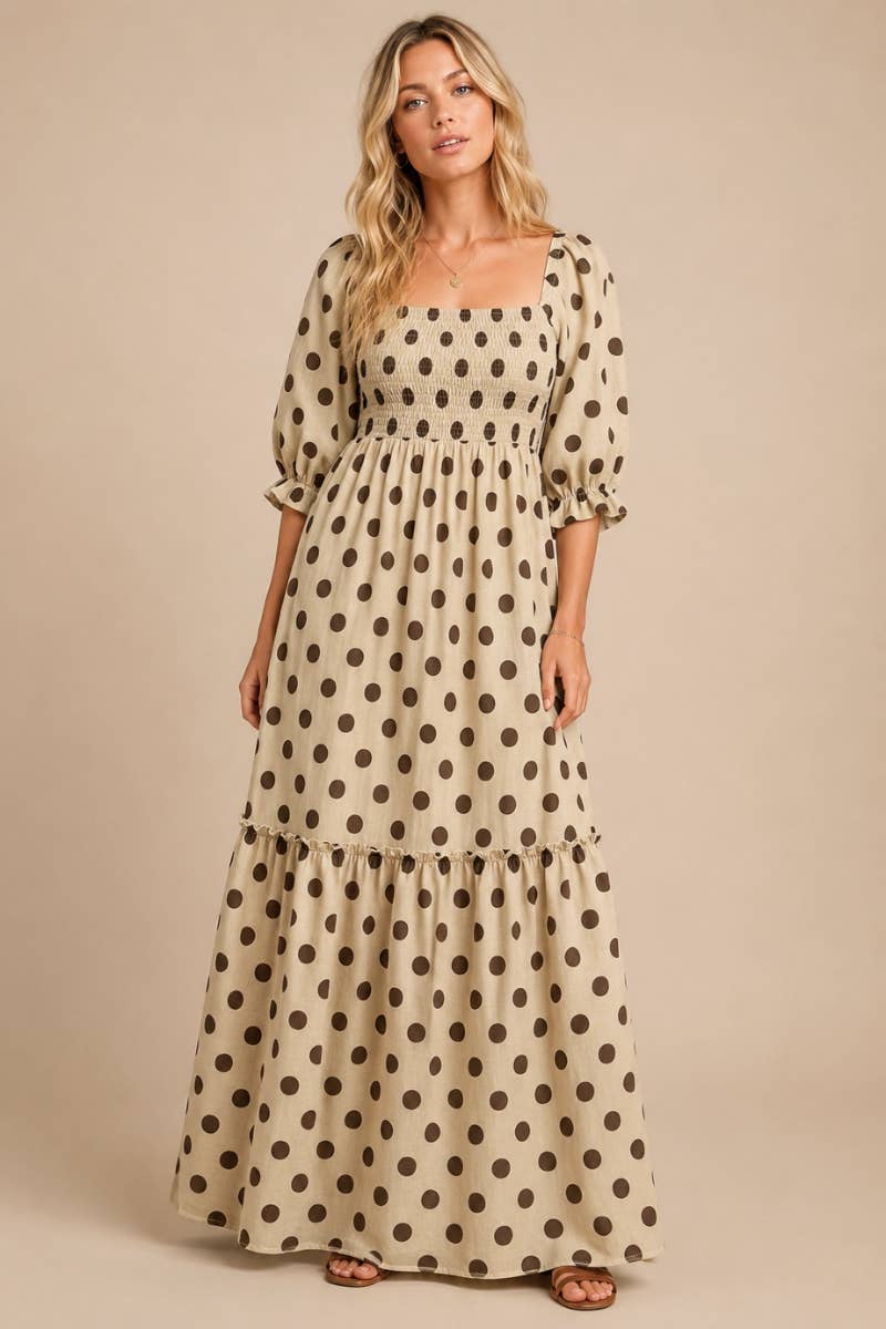 Polka Dot Maxi Dress