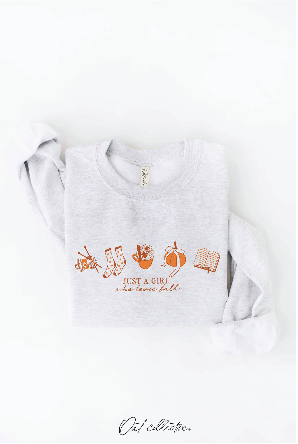 JUST A GIRL WHO LOVES FALL Graphic Sweatshirt