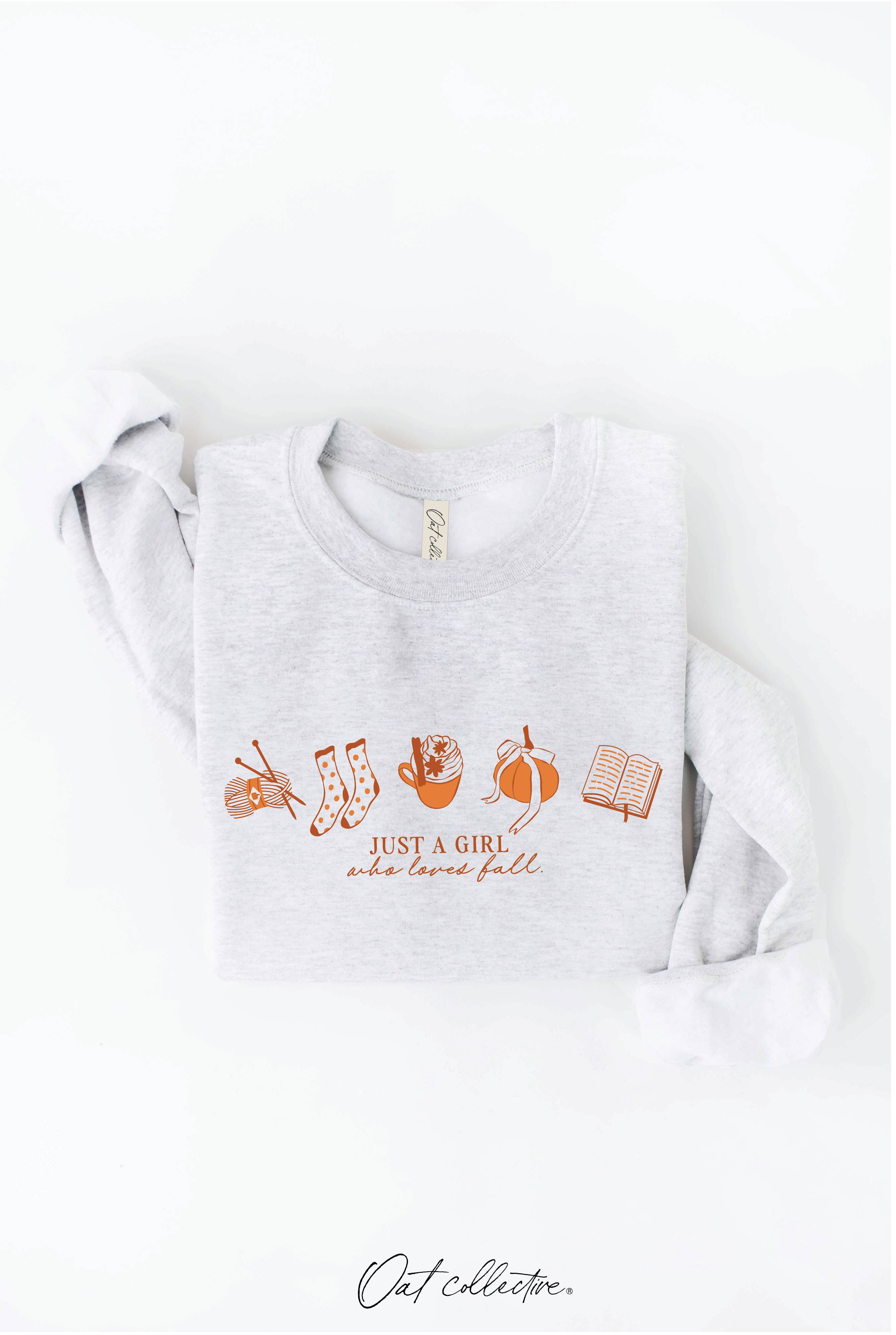 JUST A GIRL WHO LOVES FALL Graphic Sweatshirt
