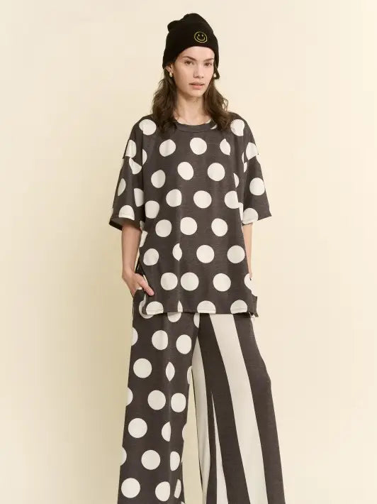 Polka Dot & Stripe Lounge Set